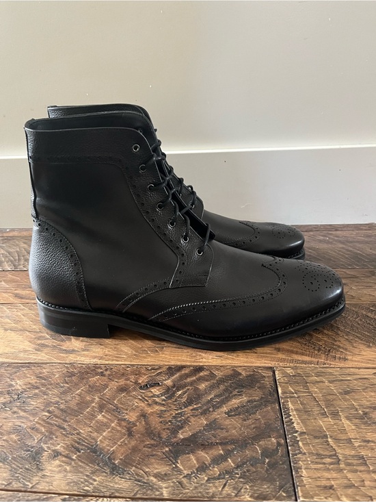 New! Thursday Boots Black Wingtip* main image 7